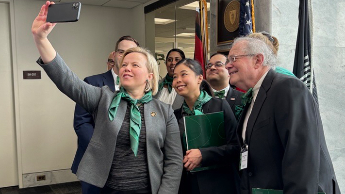 AAN members taking a selfie at Neurology on the Hill in Washington, DC