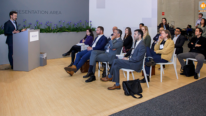 The Presentation Area offered companies the opportunity to speak to meeting attendees.